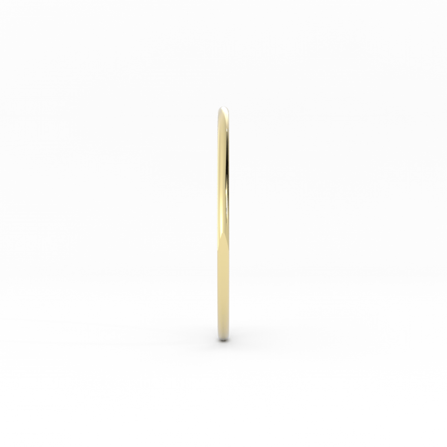 14K Yellow Gold 1mm Mid-Weight Domed Comfort Fit Wedding Band