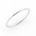 10K White Gold 1mm Mid-Weight Domed Comfort Fit Wedding Band