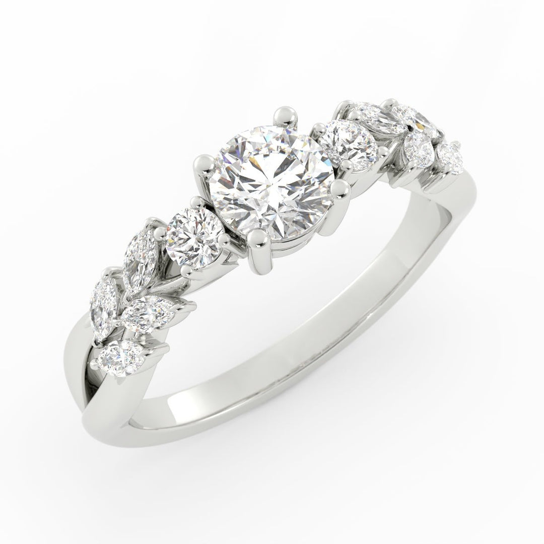 10K White Gold, Lab Grown Diamond, Custom Engagement Ring
