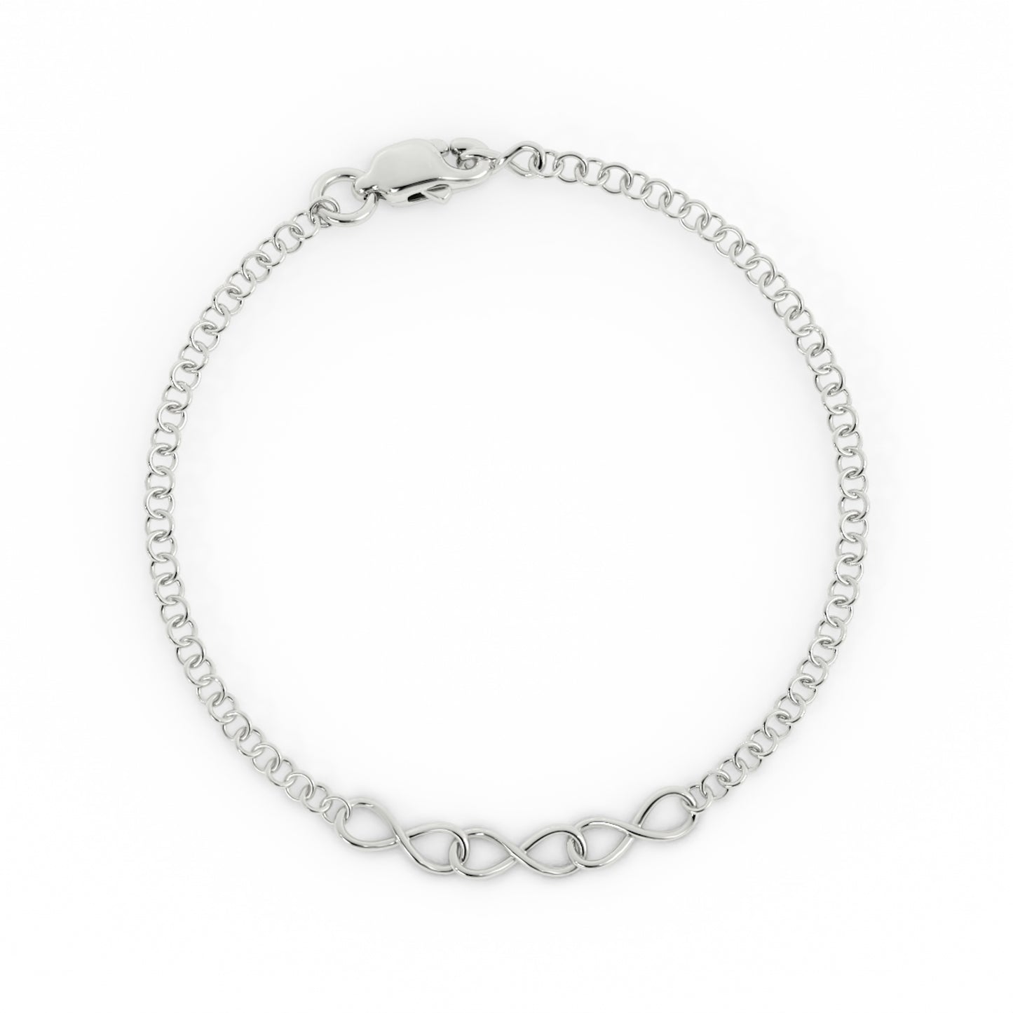 Sterling Silver Custom 8" Bracelet, Qty 2