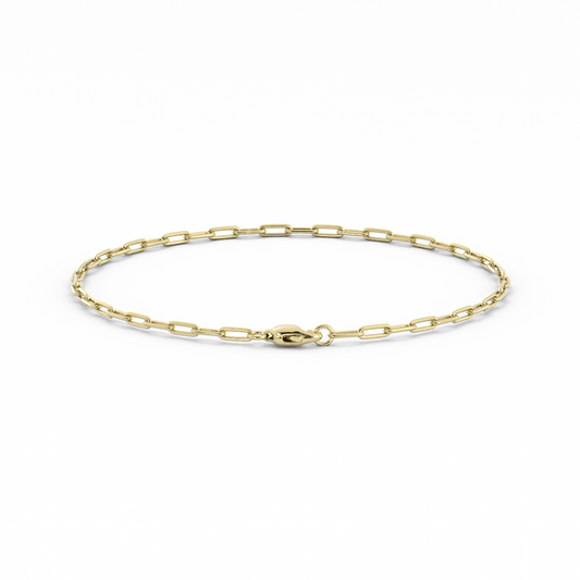 14K Gold Filled Paperclip Bracelet