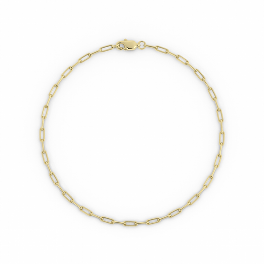 14K Gold Filled Paperclip Bracelet