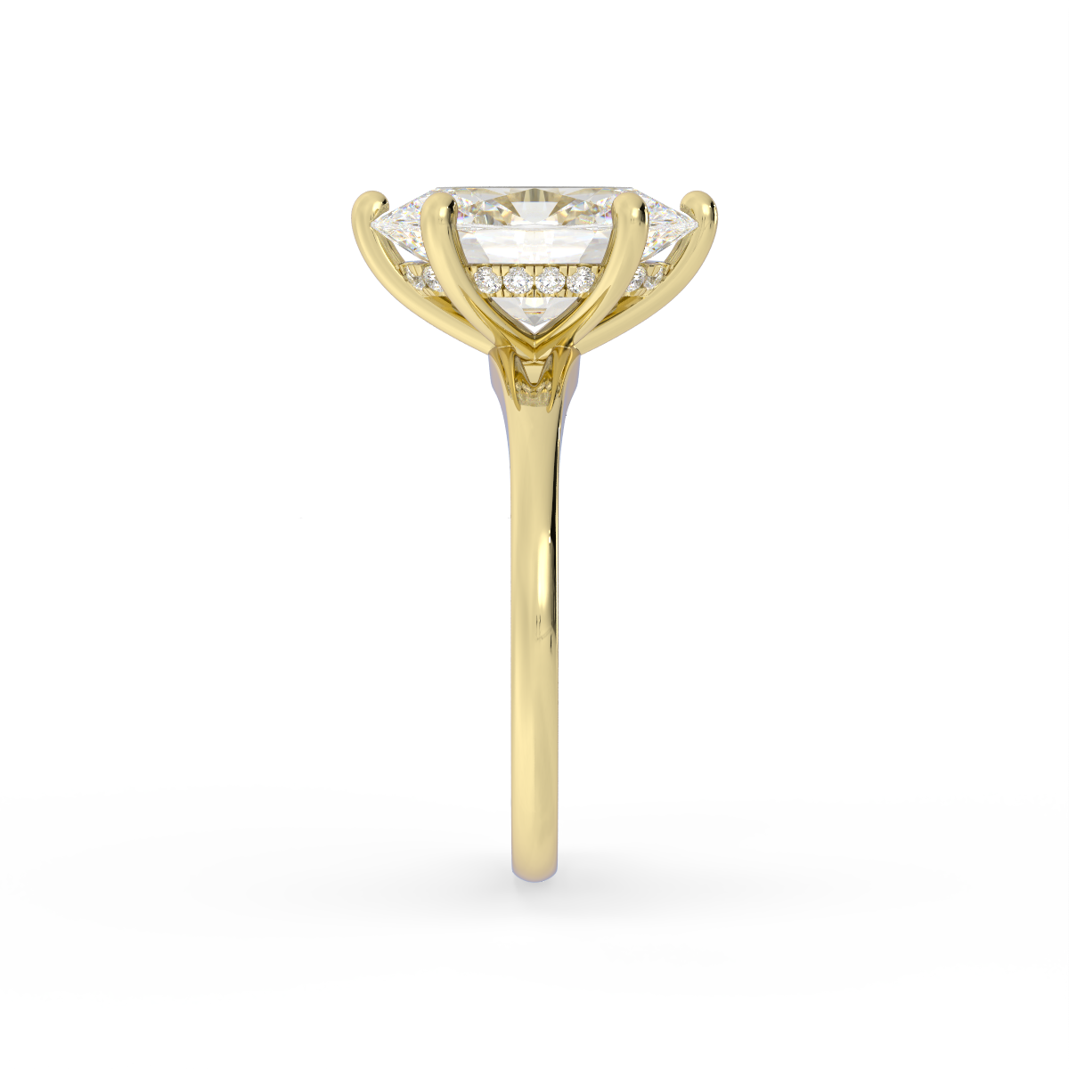 14K Yellow Gold, Diamond (lab grown), Custom Ring, Size 5.25