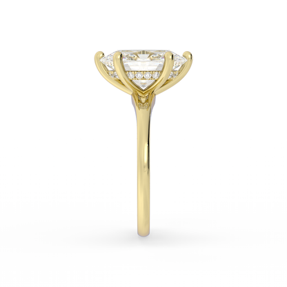 14K Yellow Gold, Diamond (lab grown), Custom Ring, Size 5.25