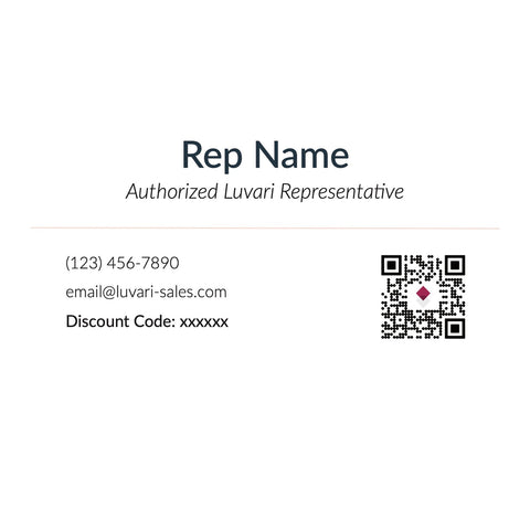 Luvari Representative Business Card