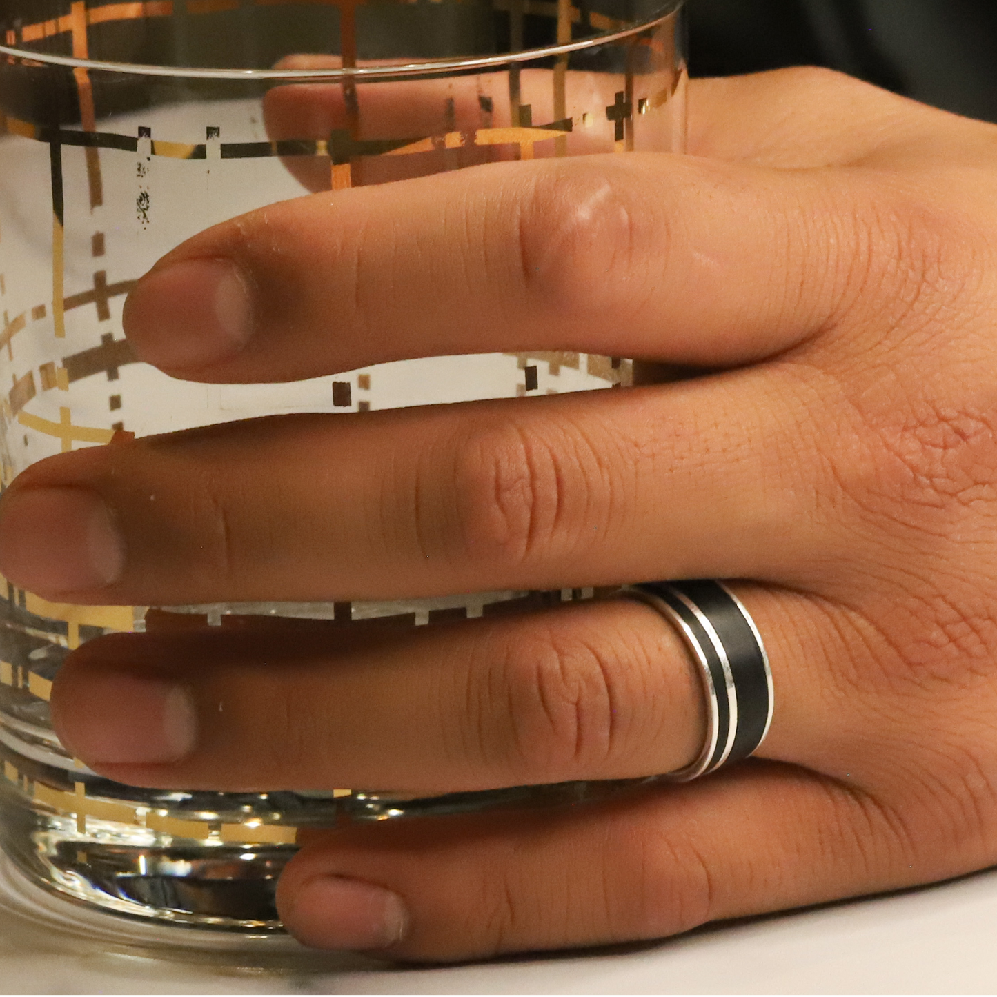 Grey Titanium Cambio Paris 8mm Ring