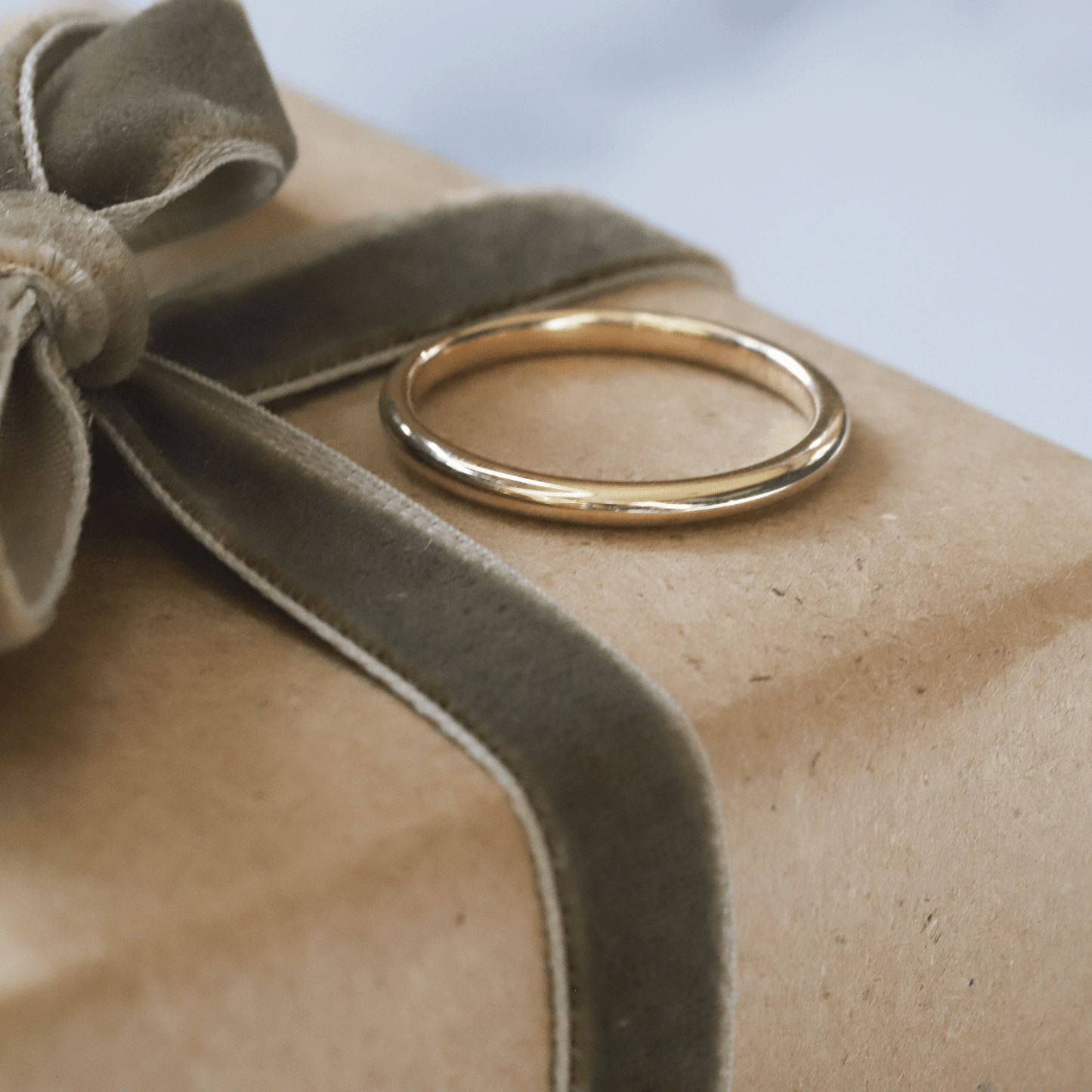 10K Yellow Gold 2mm Mid-Weight Domed Comfort Fit Wedding Band