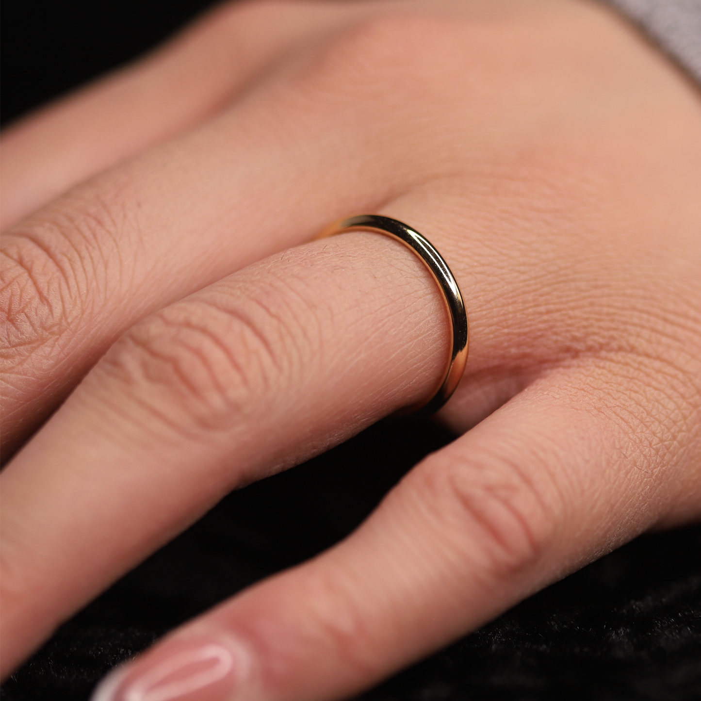 10K Yellow Gold 2mm Mid-Weight Domed Comfort Fit Wedding Band