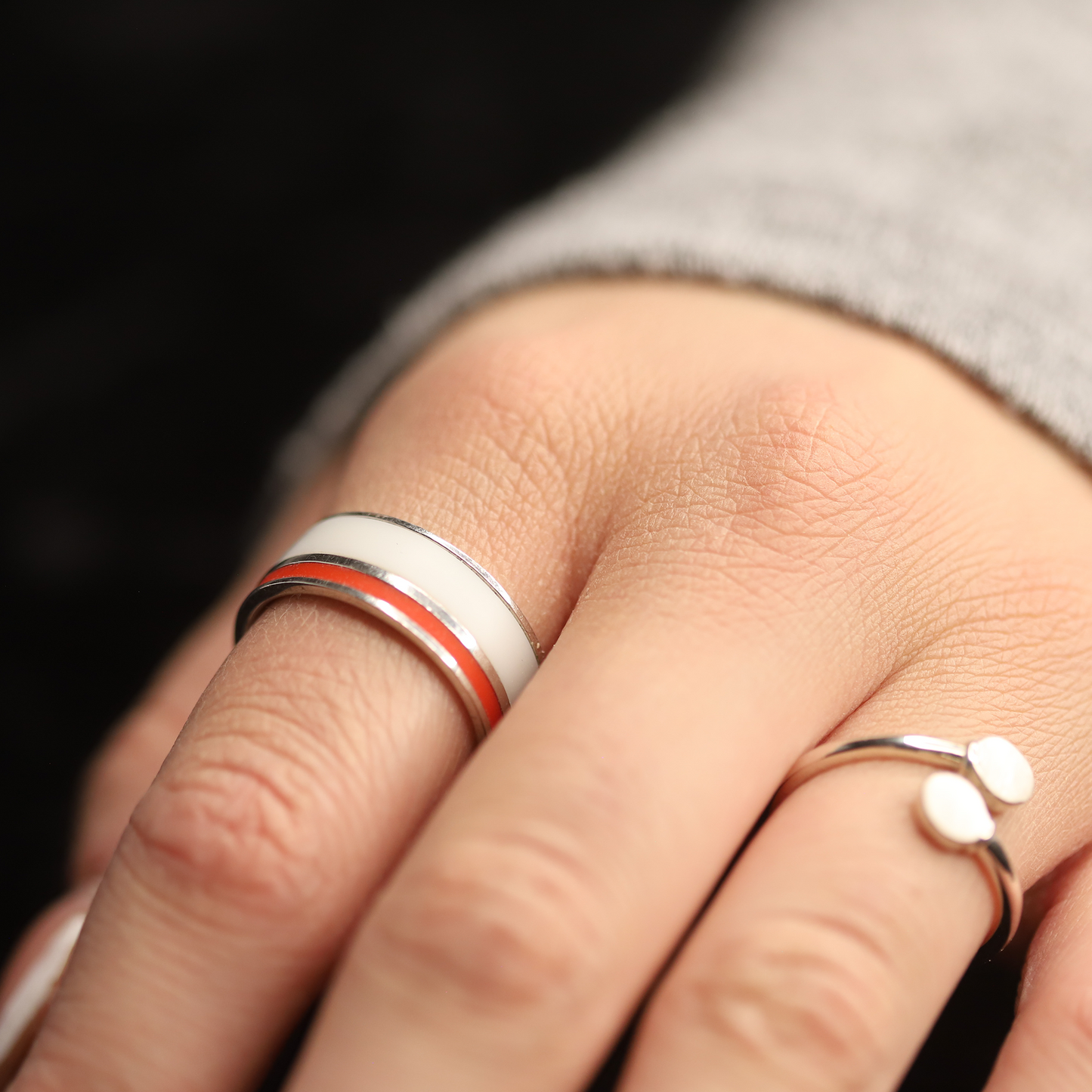 Grey Titanium Cambio Paris 8mm Ring