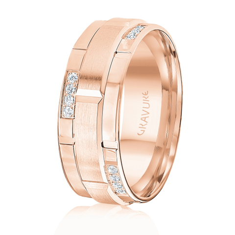 Geometric brick pattern with raised center