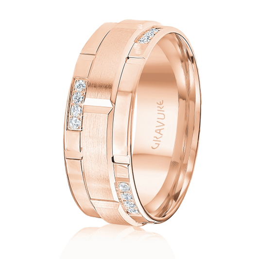 Geometric brick pattern with raised center