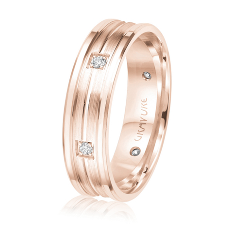 Recessed Center with Diamond Accent