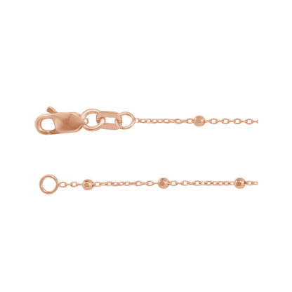 Faceted Bead Cable Chain .85mm