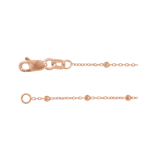 Faceted Bead Cable Chain .85mm