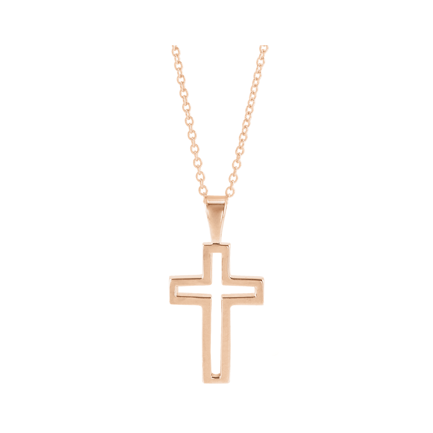 Cross Outline Necklace