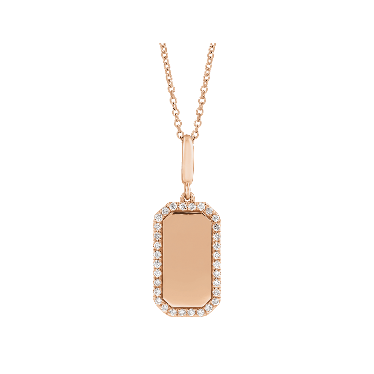 Diamond Accented Dog Tag