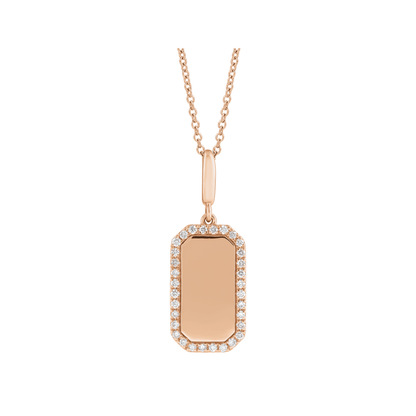 Diamond Accented Dog Tag