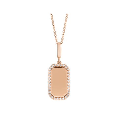 Diamond Accented Dog Tag
