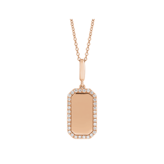 Diamond Accented Dog Tag