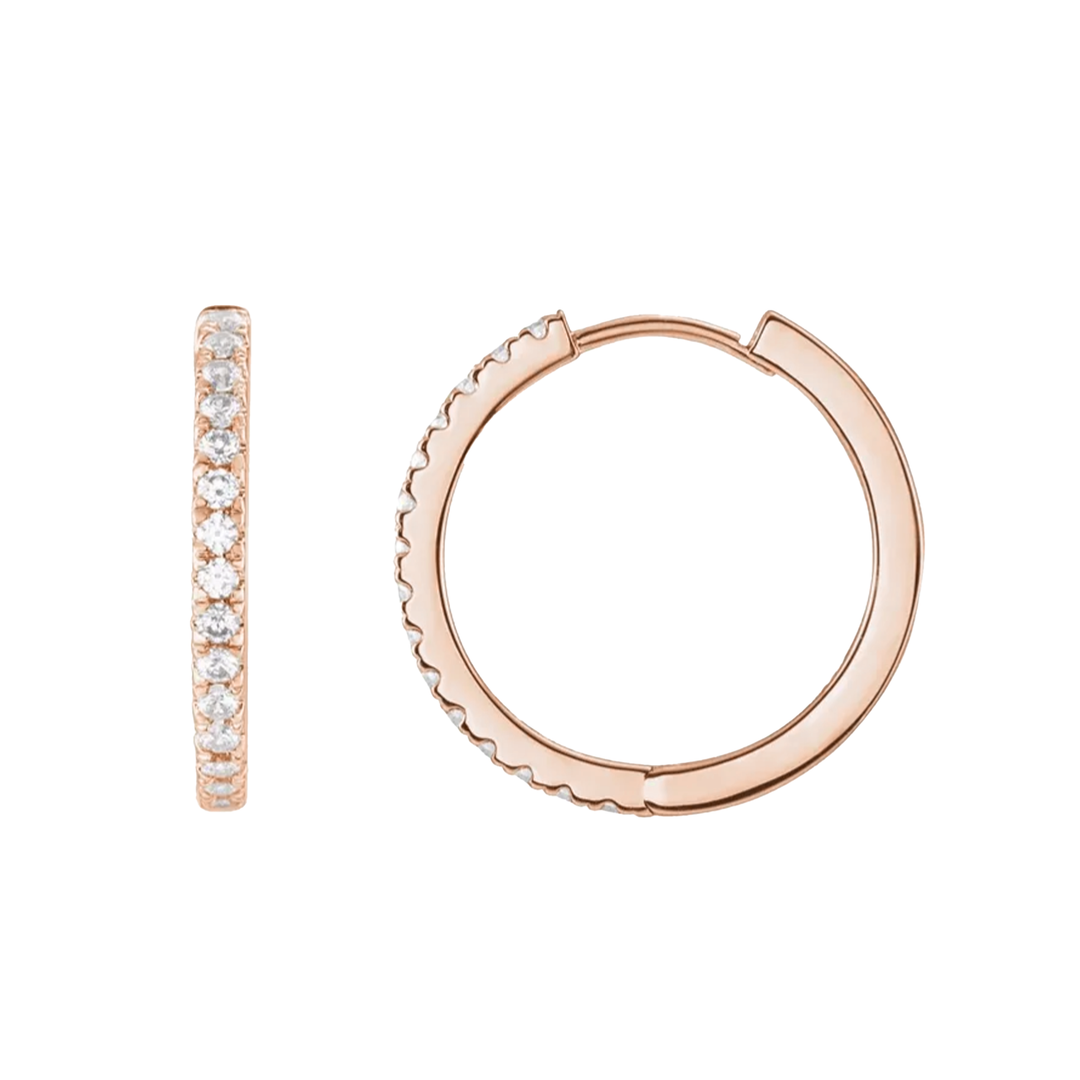 1.7mm Large Huggie Hoop Earrings