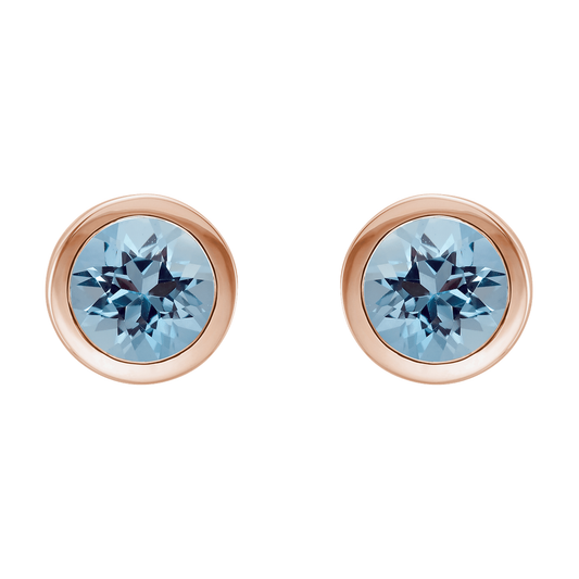 Aquamarine Stud Earrings