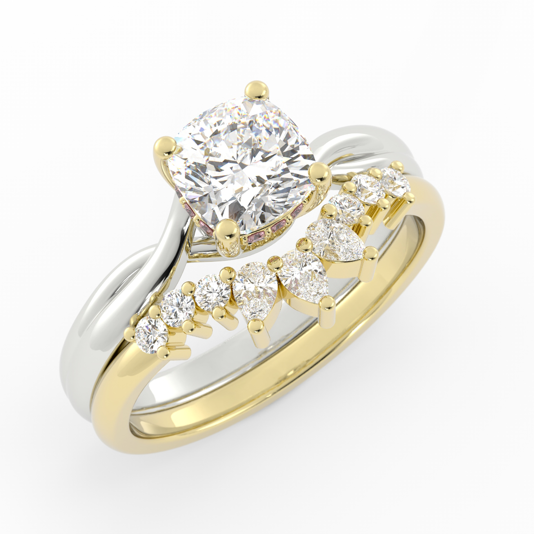 50% Downpayment, 14K Yellow Gold, Lab Grown Diamond, Custom Wedding Band