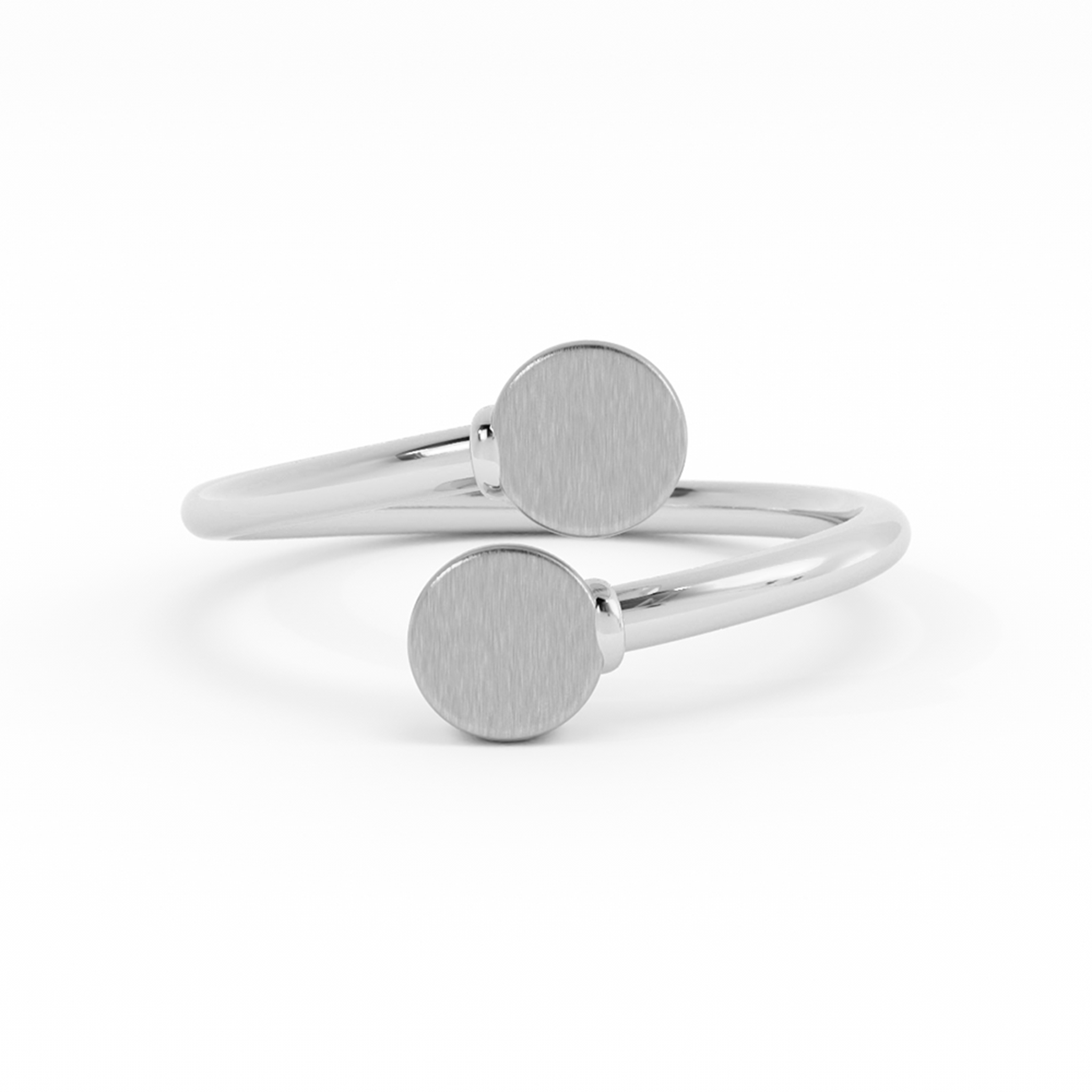 0.925 Sterling Silver Engravable Bypass Ring