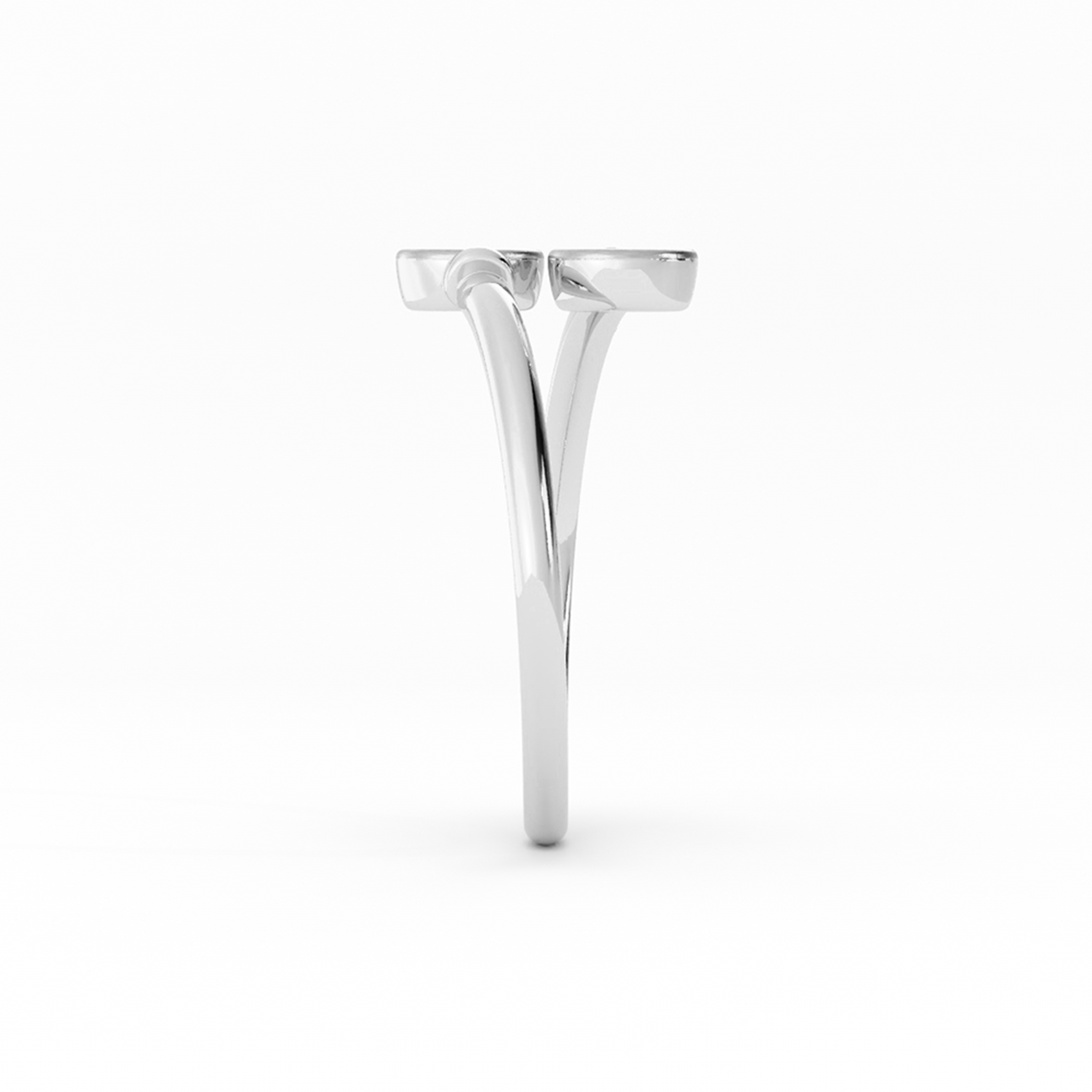 0.925 Sterling Silver Engravable Bypass Ring