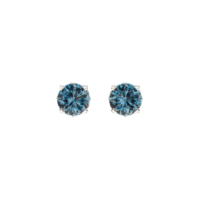 Blue Topaz Stud Earrings
