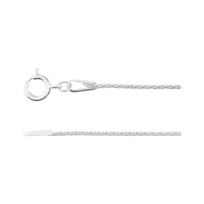 Wheat Chain 1mm with Spring Ring Clasp