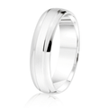 Domed Double Groove Satin Band