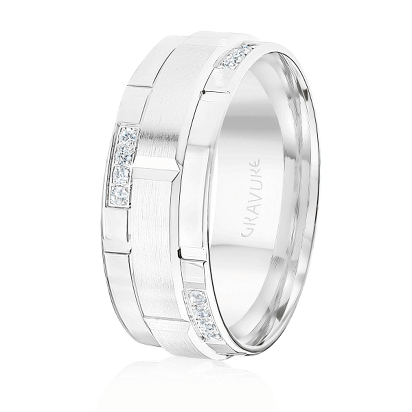 Geometric brick pattern with raised center