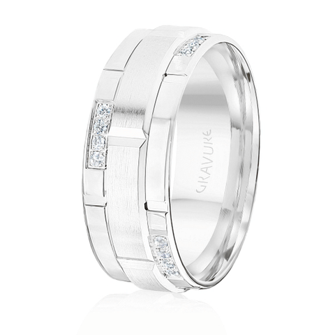 Geometric brick pattern with raised center