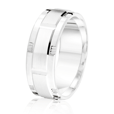 geometric with brick pattern center