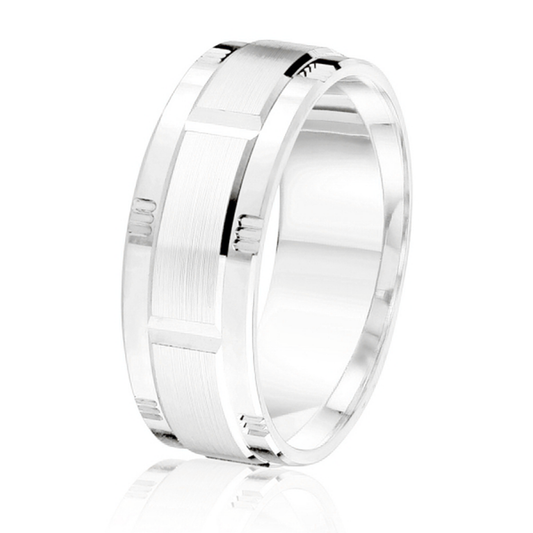 geometric with brick pattern center