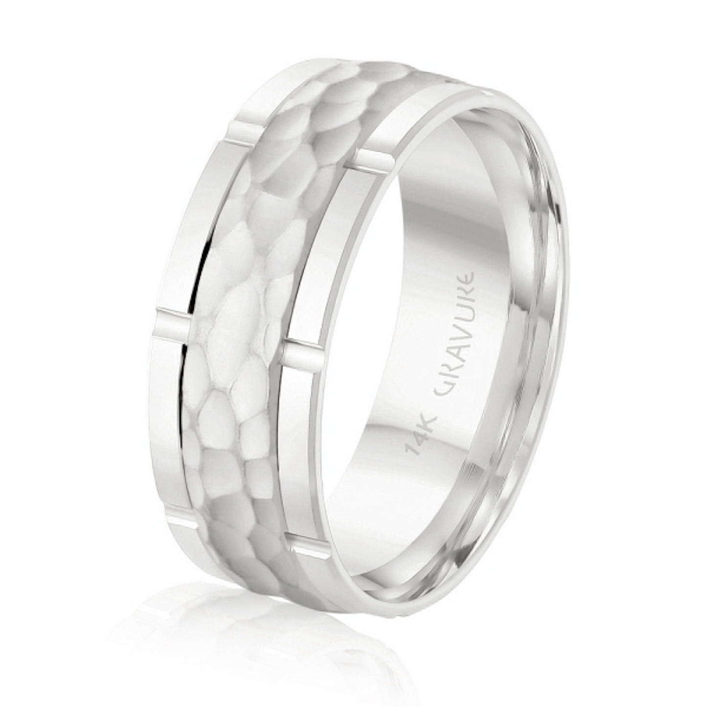 Hammered Center with Grooved Edges