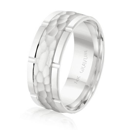 Hammered Center with Grooved Edges