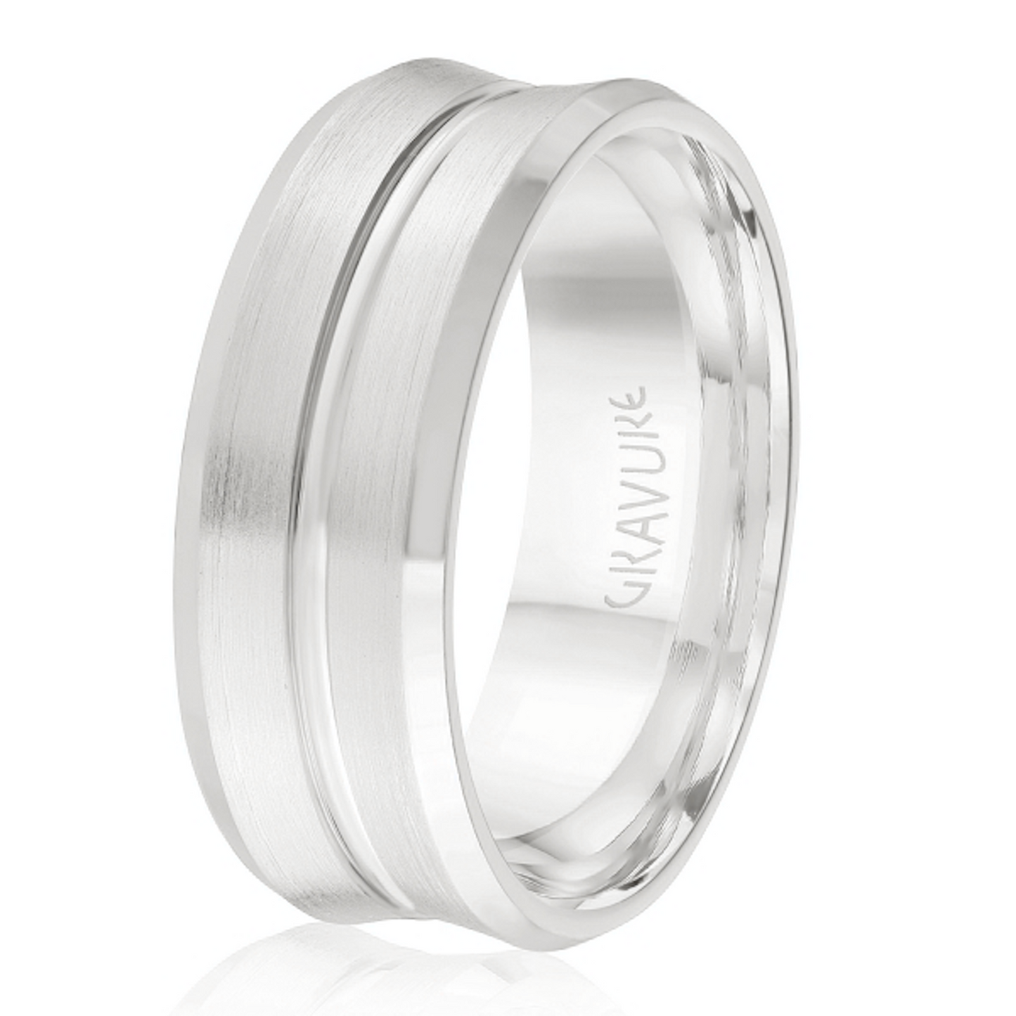 Concave Satin Band with Groove