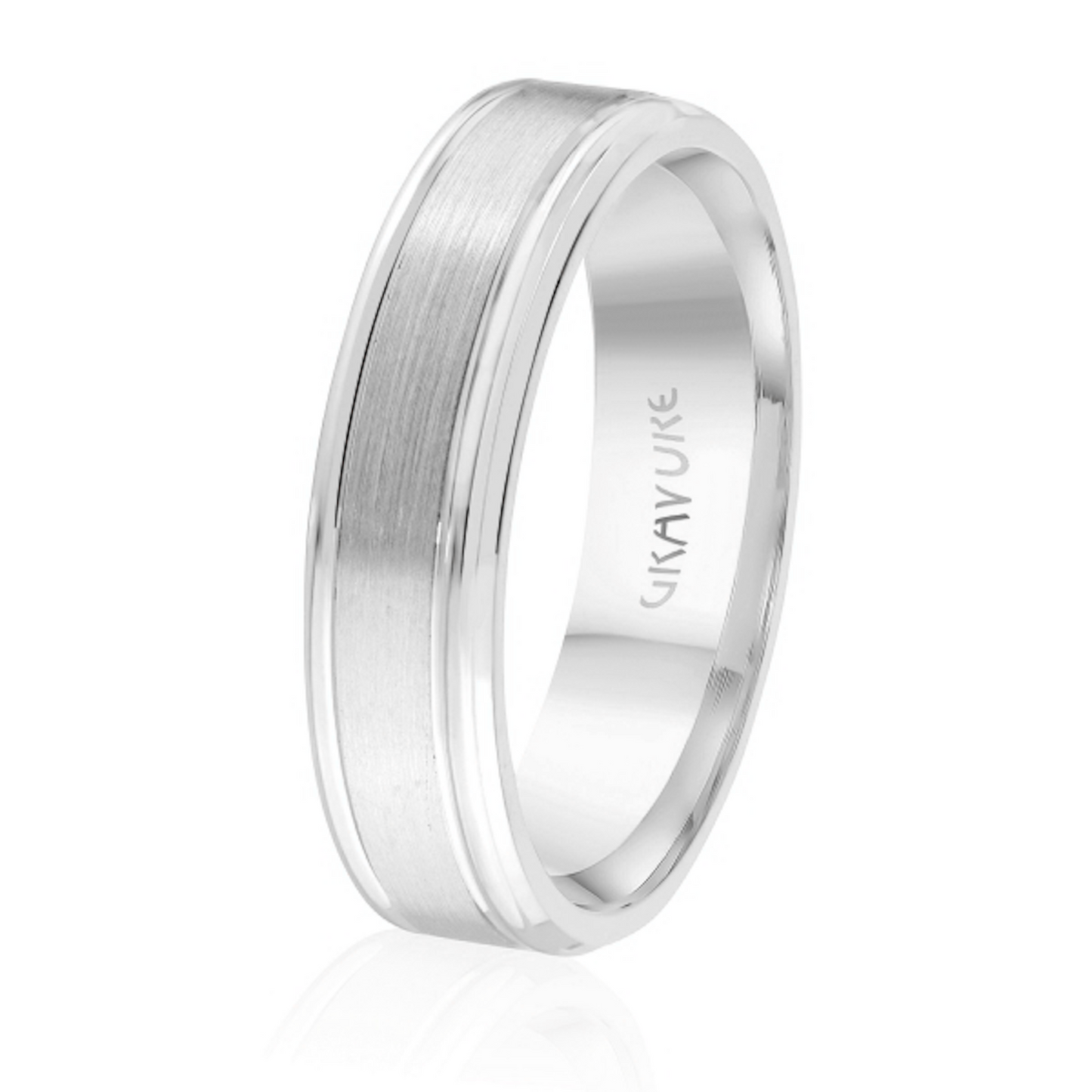 raised satin center with double band