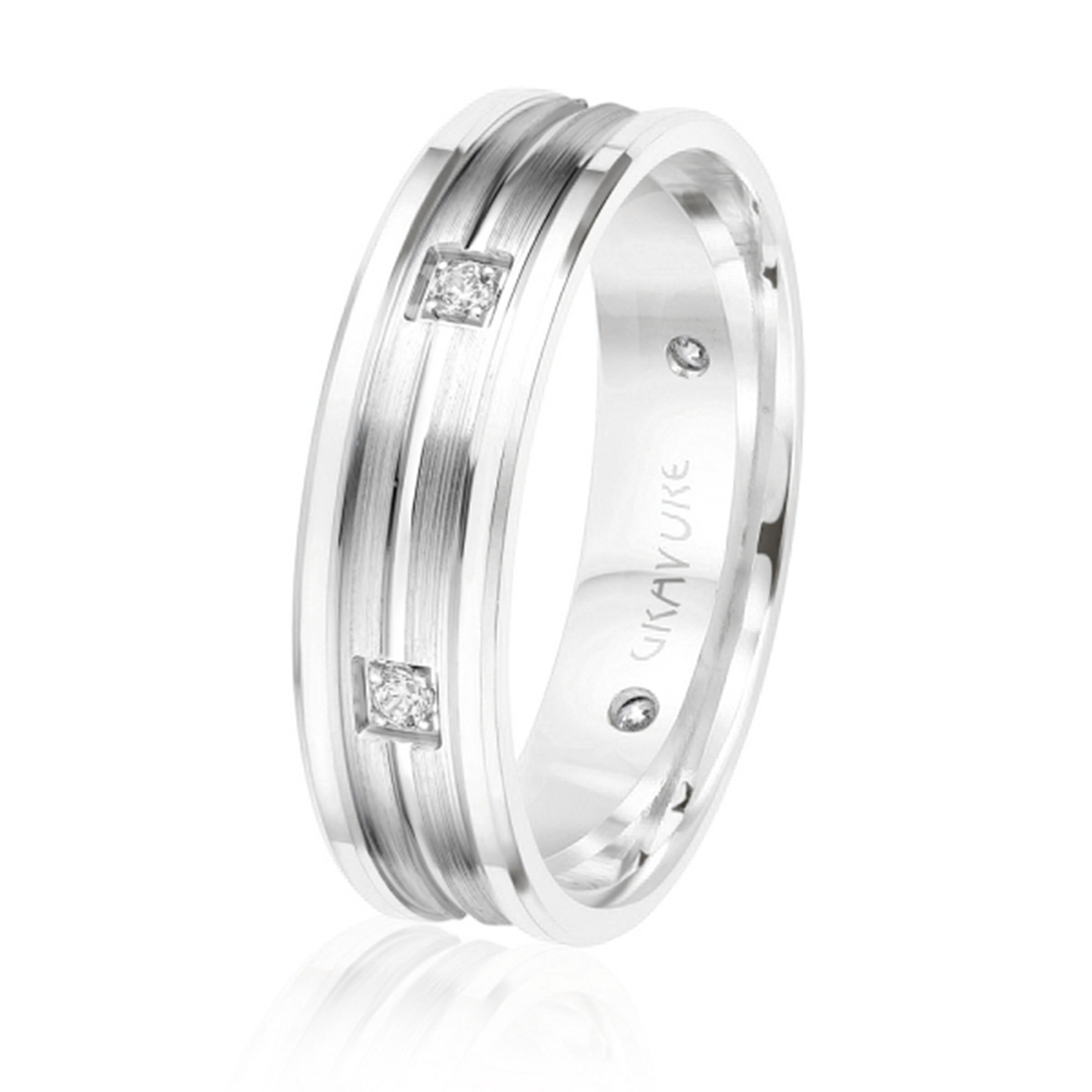 Recessed Center with Diamond Accent