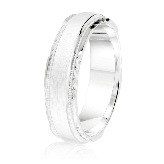 Satin Patterned Edge 6mm Band