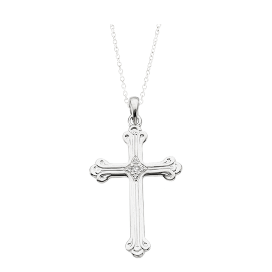 Large Diamond Cross Necklace