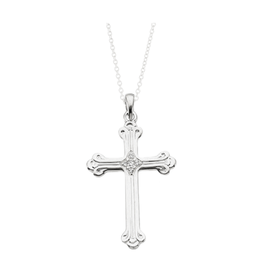 Large Diamond Cross Necklace