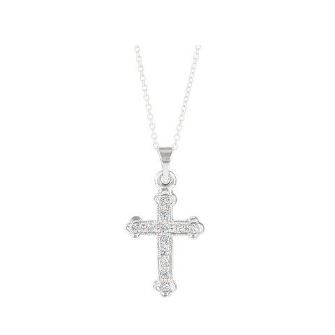 Petite Diamond Cross Necklace