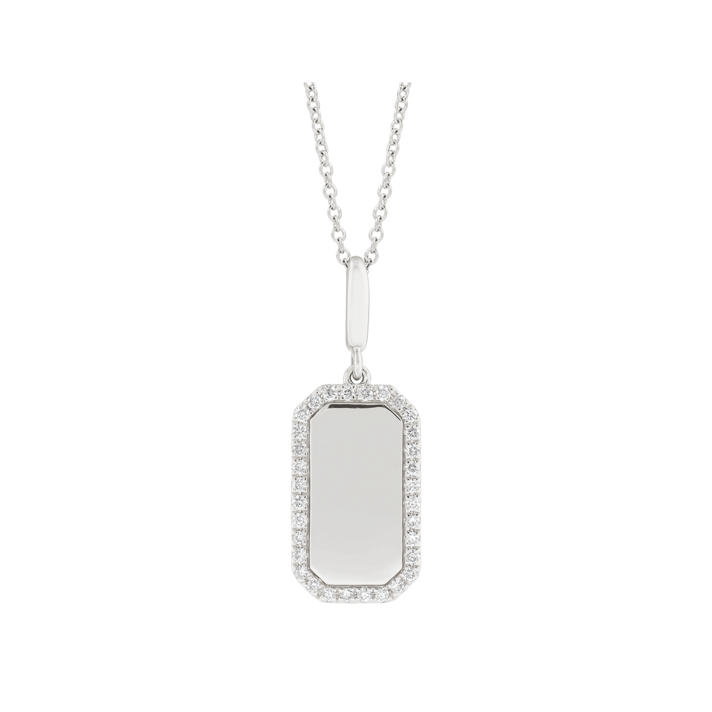 Diamond Accented Dog Tag