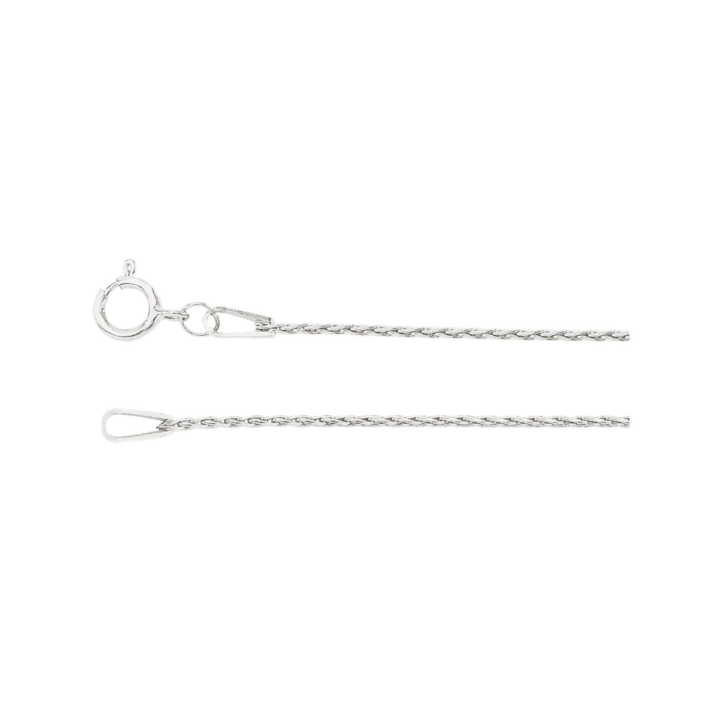 Wheat Chain 1mm with Spring Ring Clasp