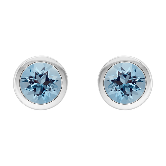 Aquamarine Stud Earrings