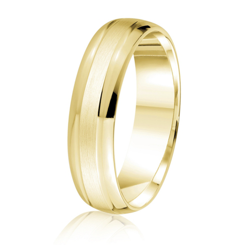 Domed Double Groove Satin Band