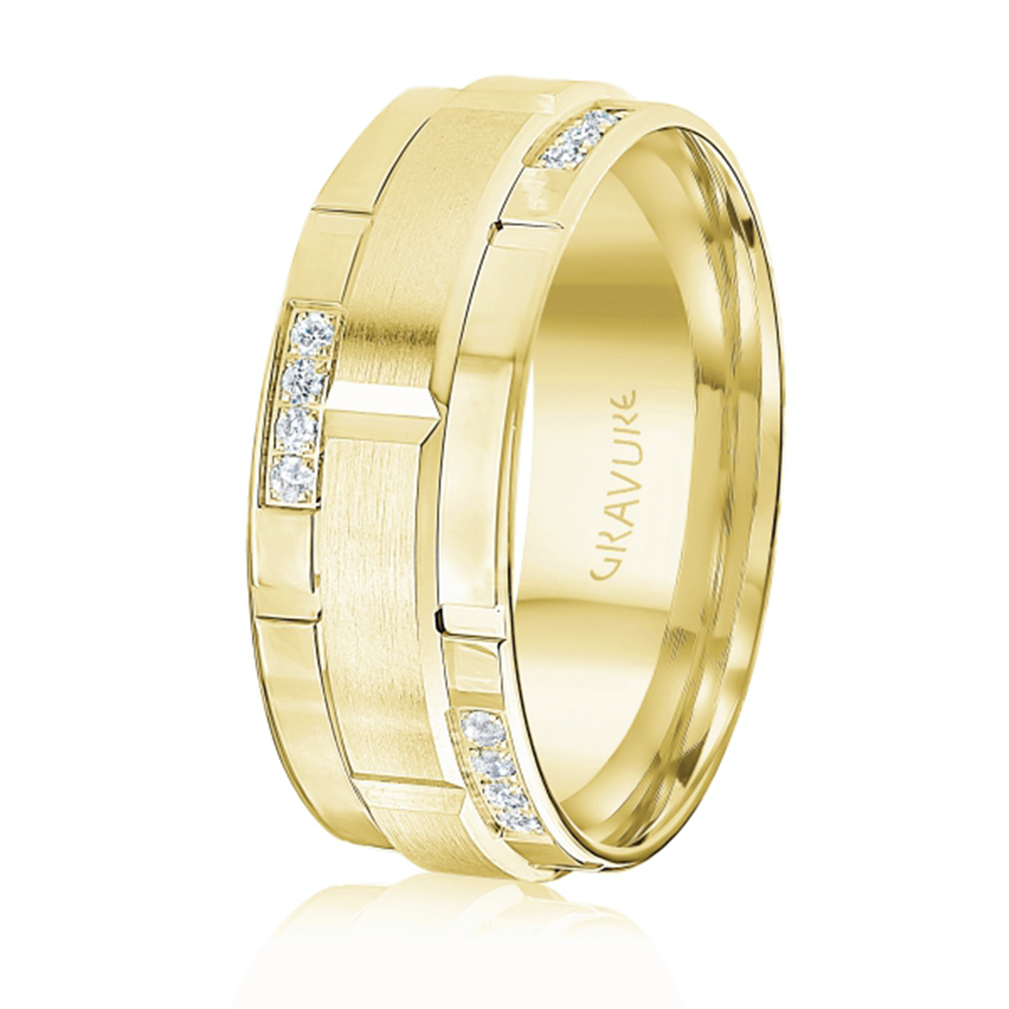 Geometric brick pattern with raised center