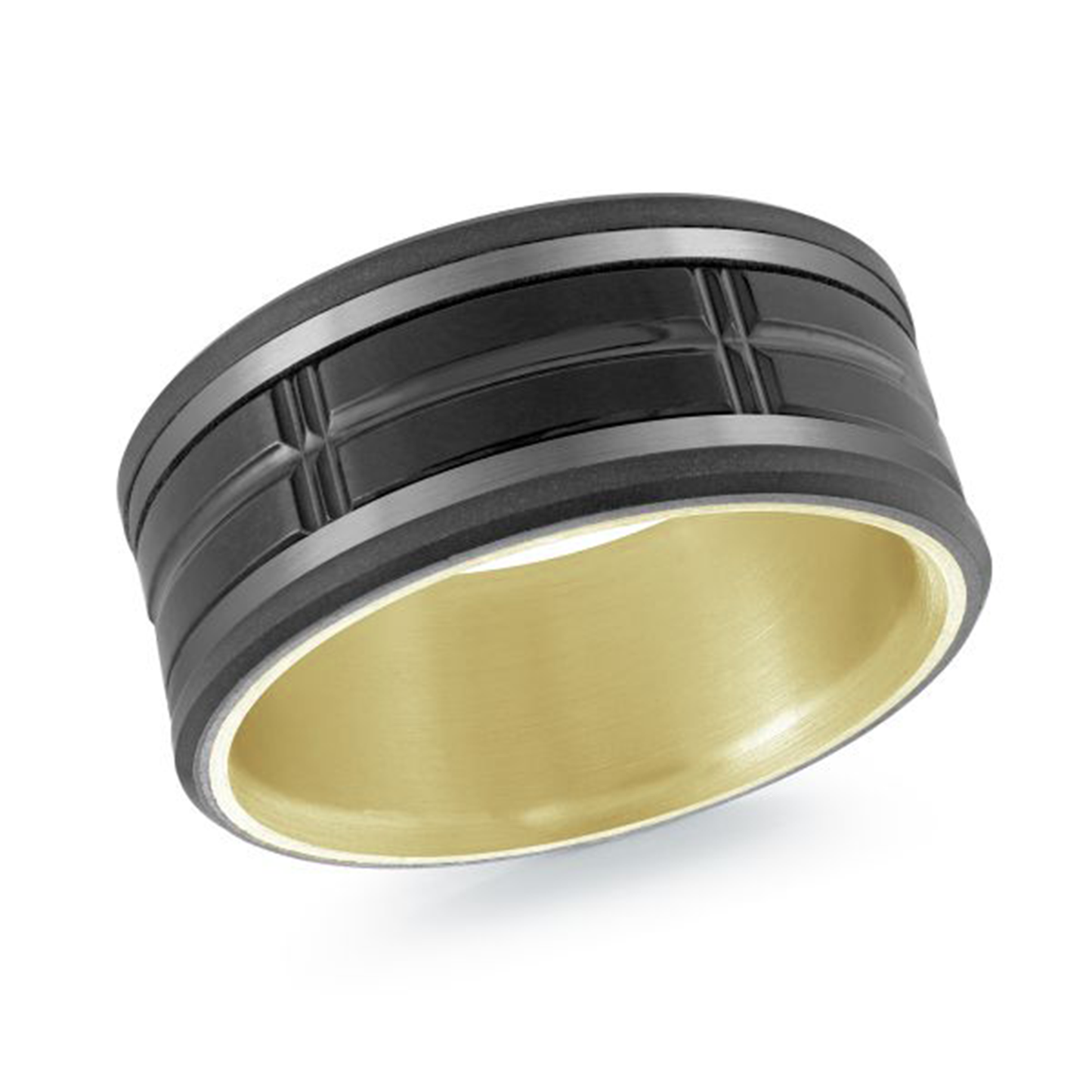 Three-Tone Tantalum, Titanium, and Gold Band